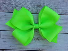 Load image into Gallery viewer, Neon Green Solid Ribbon Bow
