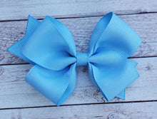 Load image into Gallery viewer, Light Blue Solid Ribbon Bow
