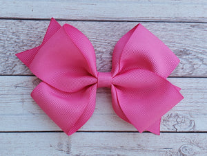 Bubblegum Pink Solid Ribbon Bow