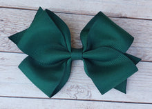 Load image into Gallery viewer, Hunter Green Solid Ribbon Bow
