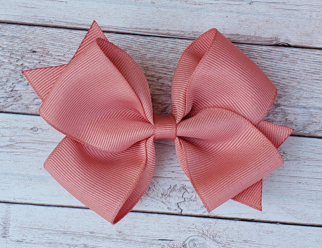 Dusty Rose Solid Ribbon Bow
