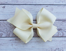 Load image into Gallery viewer, Cream Solid Ribbon Bow
