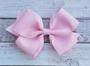 Light Pink Solid Ribbon Bow