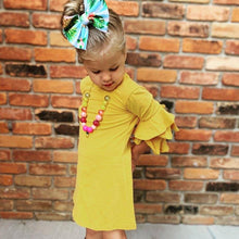 Load image into Gallery viewer, Rainbow Hearts Fabric Bow
