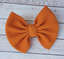 Load image into Gallery viewer, Pumpkin Orange Solid Fabric Bow
