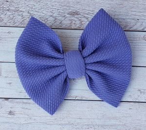 Periwinkle Solid Fabric Bow