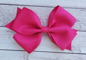 Hot Pink Solid Ribbon Bow