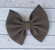 Load image into Gallery viewer, Olive Solid Fabric Bow
