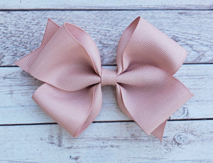 Blush Pink Solid Ribbon Bow