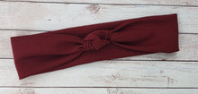 Load image into Gallery viewer, Burgundy Solid Mama Skinny Knot Headband

