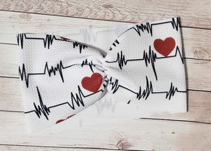 EKG Heartbeat Mama Wide Headband