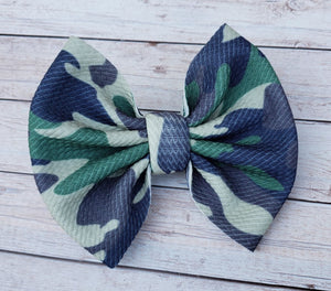 Camo Fabric Bow