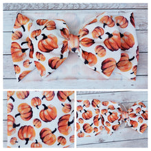 Load image into Gallery viewer, Pumpkins Bow Headwrap
