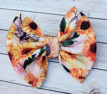 Load image into Gallery viewer, Sunflowers Fabric Bow
