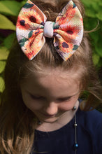 Load image into Gallery viewer, Pumpkins Serape and Cheetah Fabric Bow
