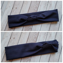 Load image into Gallery viewer, Midnight Blue Mama Skinny Knot Headband
