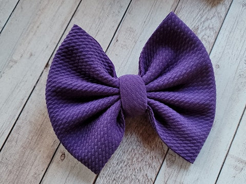 Purple Fabric Bow