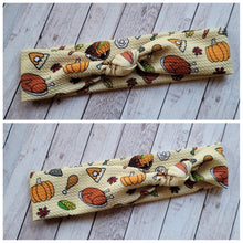 Load image into Gallery viewer, Thankgiving Dinner Mama Skinny Knot Headband
