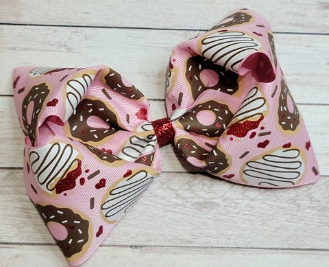 Valentine's Jelly Donuts JUMBO bow