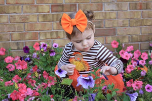 Neon Tie Dye Fabric Bow