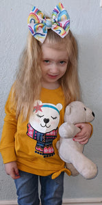 Bunny Checkered Fabric Bow
