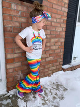 Load image into Gallery viewer, Rainbow Hearts Bow Headwrap
