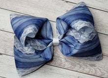 Load image into Gallery viewer, Jeans and Lace JUMBO bow
