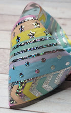Load image into Gallery viewer, Pastel Rainbow Foil Stars JUMBO bow
