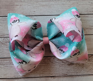 Winter Penguin JUMBO bow