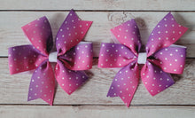 Load image into Gallery viewer, Purple and Pink Ombre Pinwheel Piggies Set

