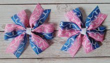 Load image into Gallery viewer, Blue and Pink Ombre Doodles Pinwheel Piggies Set
