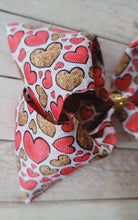 Load image into Gallery viewer, Valentine&#39;s Hearts JUMBO bow
