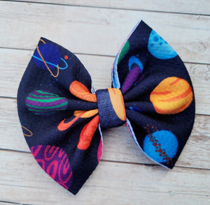 Planets Fabric Bow