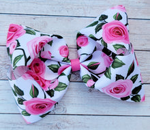 Load image into Gallery viewer, Pink Roses JUMBO bow
