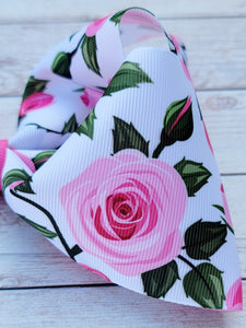 Pink Roses JUMBO bow