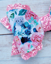 Load image into Gallery viewer, Lush Blush Glitter Layered Coco Leatherette Bow
