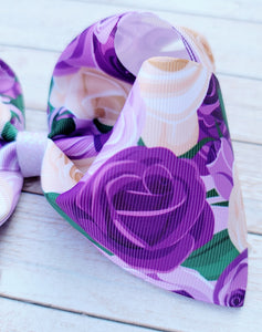 Purple Roses JUMBO bow