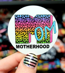 Mom Motherhood Rainbow Cheetah Vinyl Sticker
