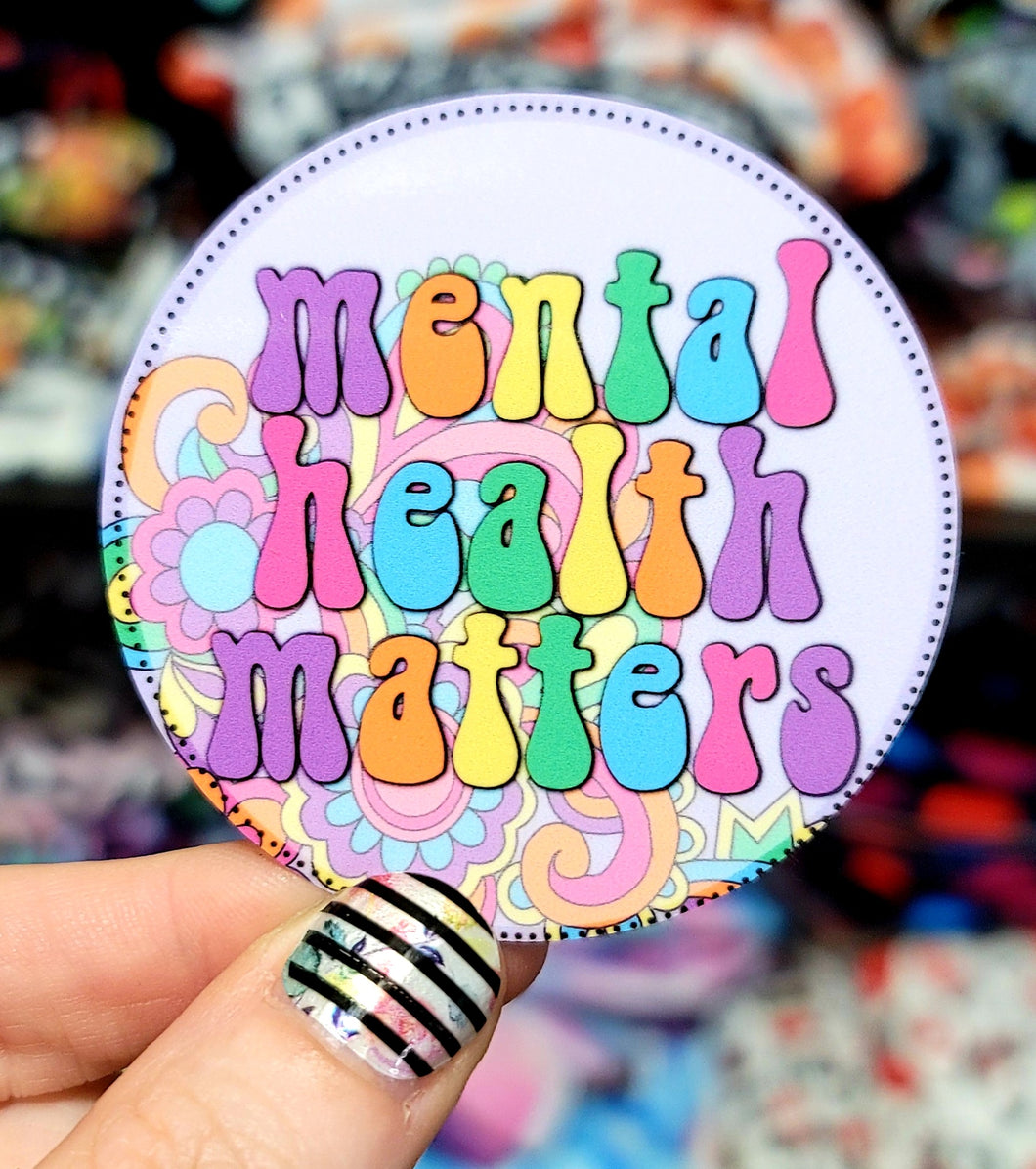 Mental Health Matters Circle Vinyl Sticker