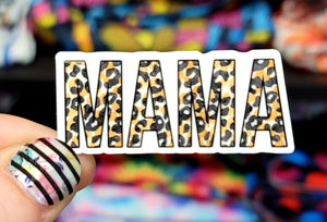Mama Leopard Vinyl Sticker
