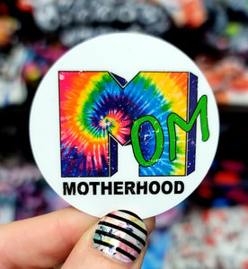 Mom Motherhood Tie Dye Vinyl Sticker