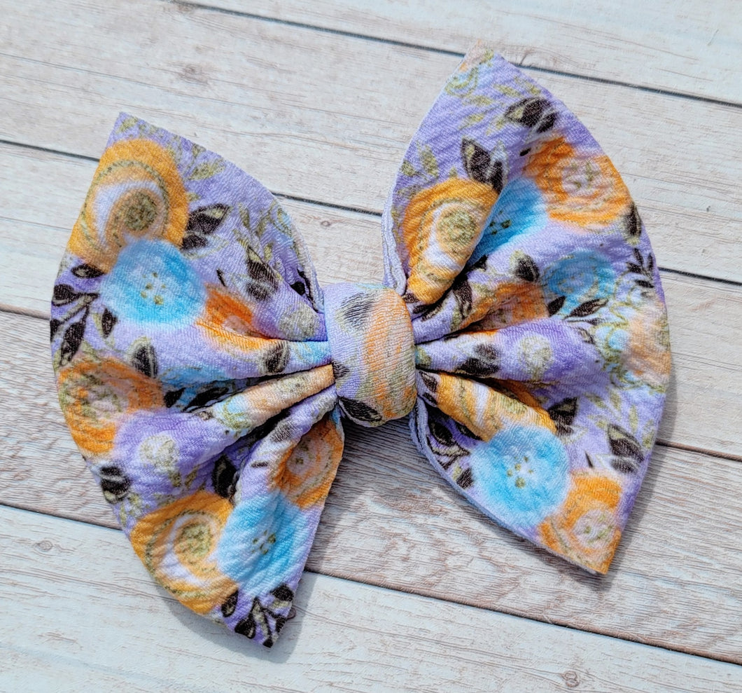 Woodland Floral Fabric Bow