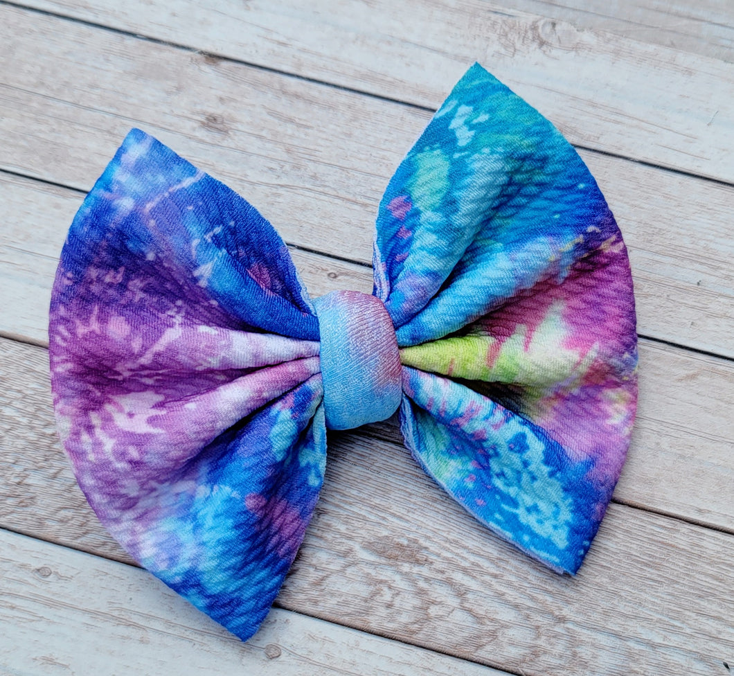 Ocean Tie Dye Fabric Bow