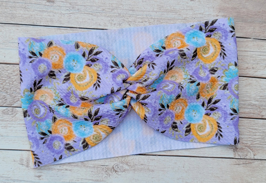 Woodland Floral  Mama Wide Headband