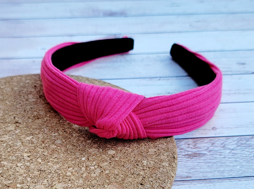 Hot Pink Hard Knot Headband
