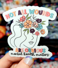 Load image into Gallery viewer, Not All Wounds Are Obvious Vinyl Sticker
