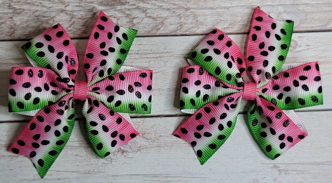 Watermelon Ombre Glitter Pinwheel Piggies Set