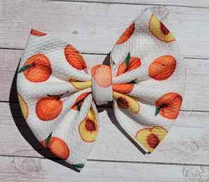 Peaches Fabric Bow