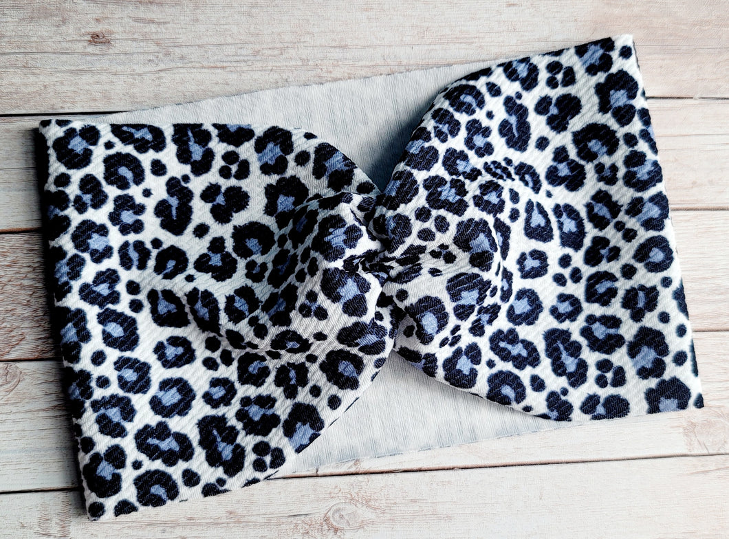 Snow Leopard Mama Wide Headband