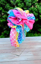 Load image into Gallery viewer, Mermaid Scales Ruffle Headwrap
